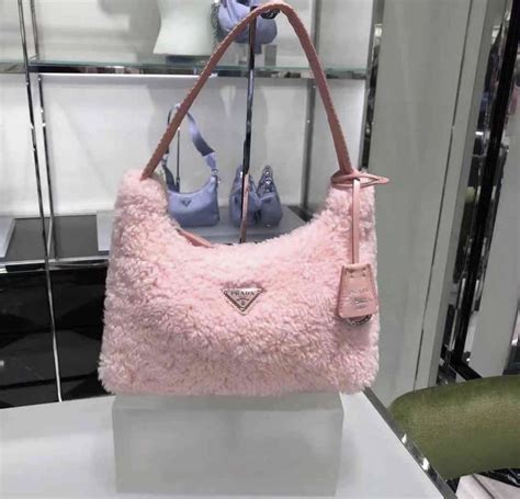 pink prada fur bag|Prada handbags pink.